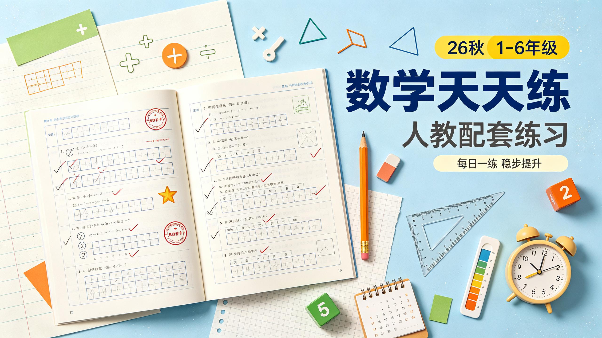 26秋1-6年级数学人教版53天天练