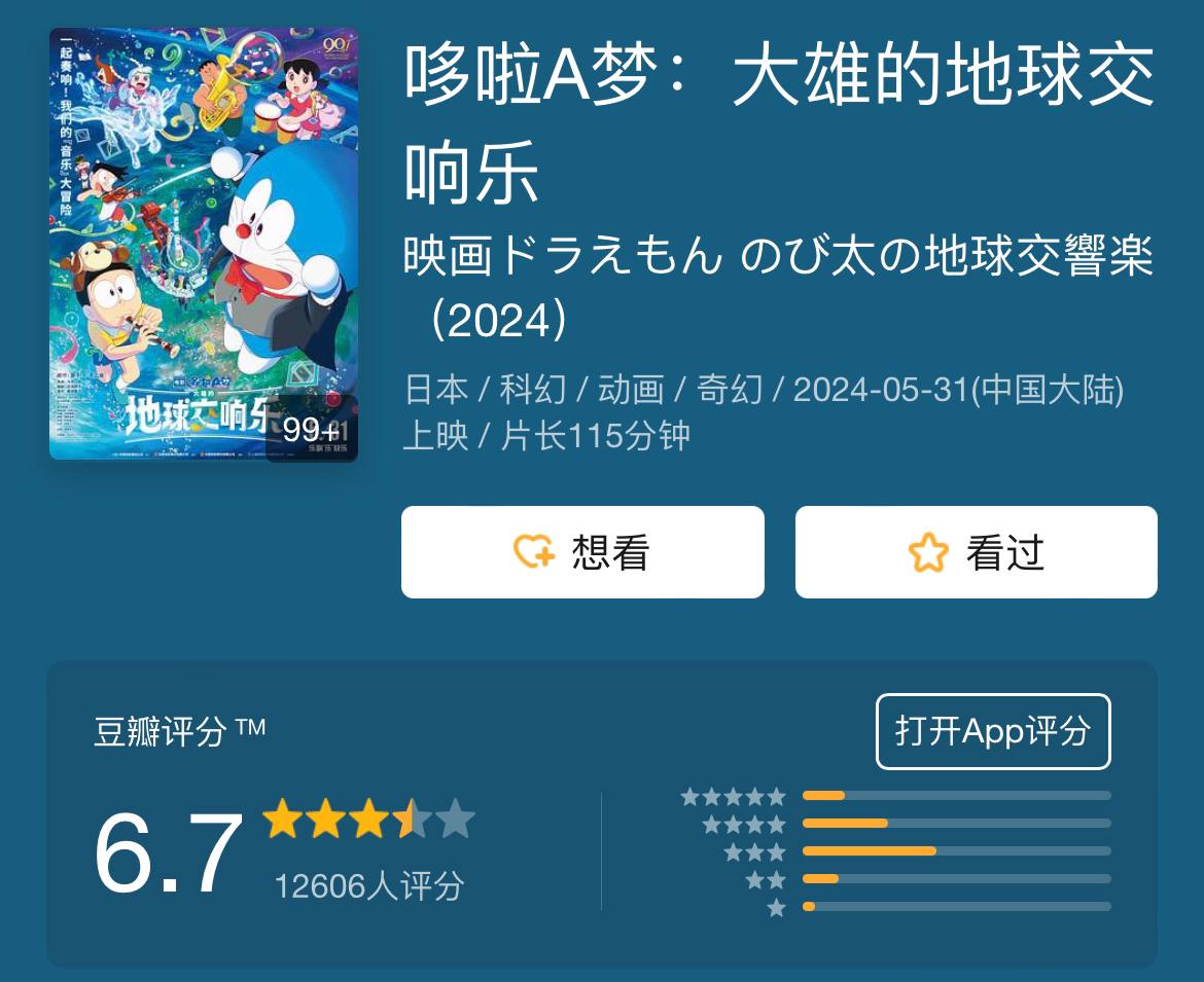 哆啦A梦：大雄的地球交响乐 （2024）