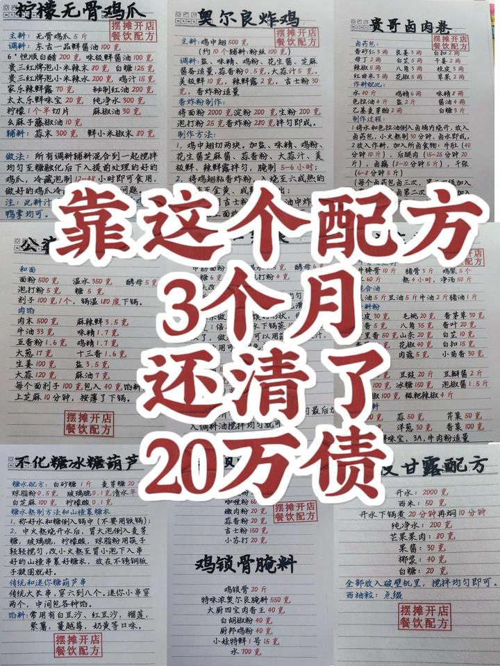 小吃配方超全合集（史上最全）