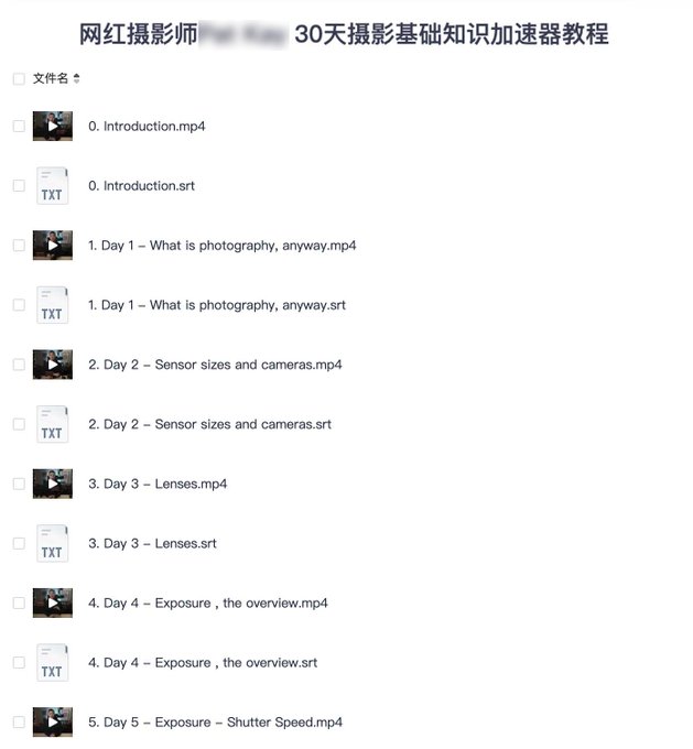 网红摄影师Pat Kay 30天摄影基础知识加速器教程