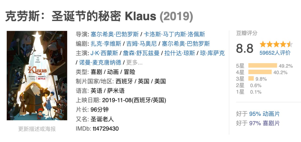 克劳斯：圣诞节的秘密.2019.1080p.英语中字