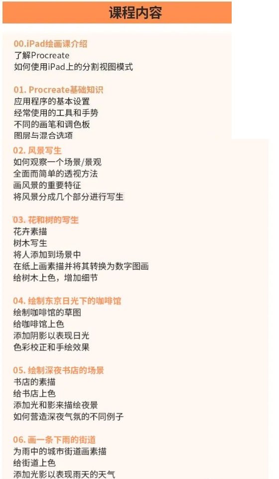 Procreate场景插画视频教程