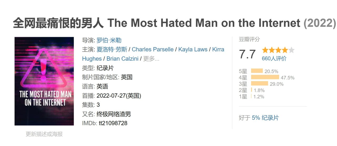 全网最痛恨的男人 The Most Hated Man on the Internet (2022)