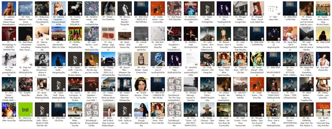 美国Billboard单曲榜TOP100 (2024年6月29日)