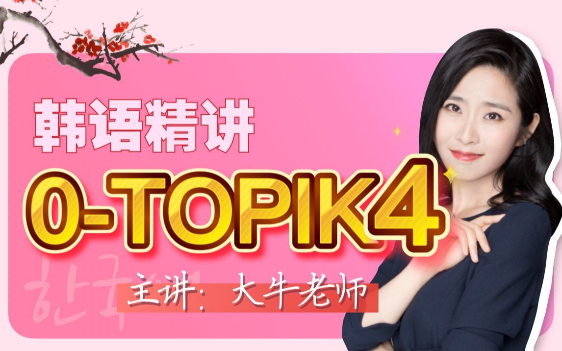 B站 - 大牛老师韩语零基础0-TOPIK4全程班
