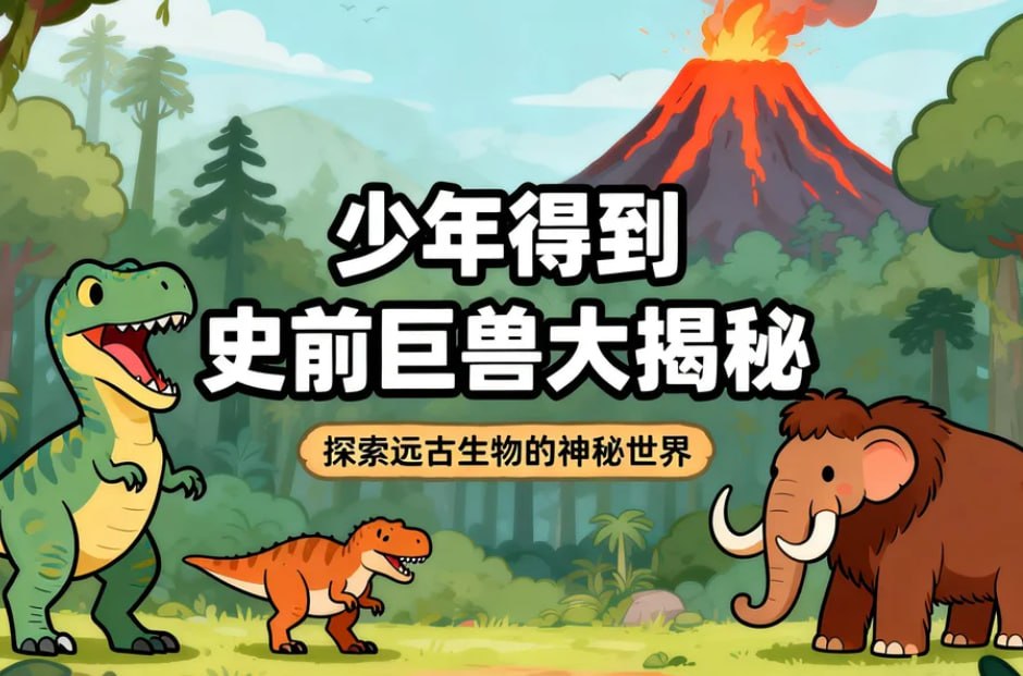 少年得到史前巨兽大揭秘，带孩子解锁古生物知识