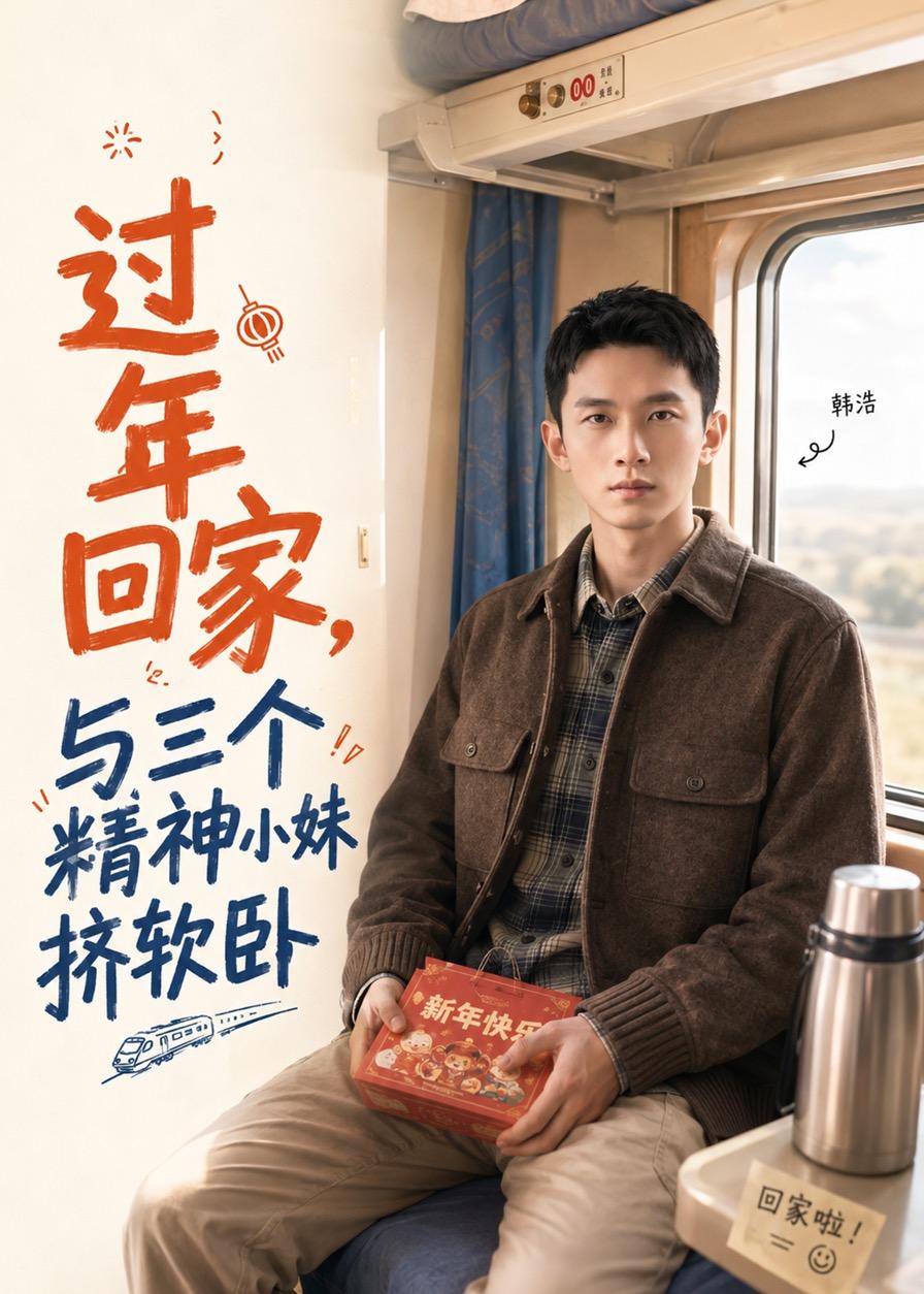 过年回家与三个精神小妹挤软卧 (74集) | 短剧