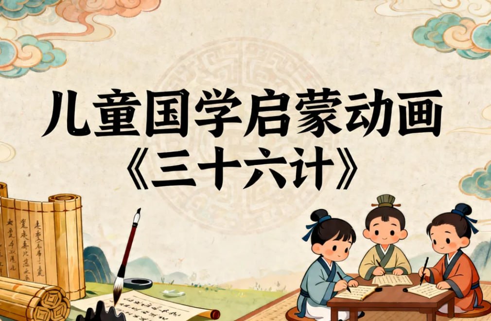 儿童国学启蒙动画三十六计，轻松培养谋略思维