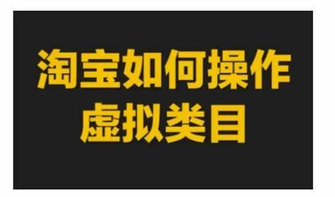 操作淘宝虚拟类目玩法实操课程