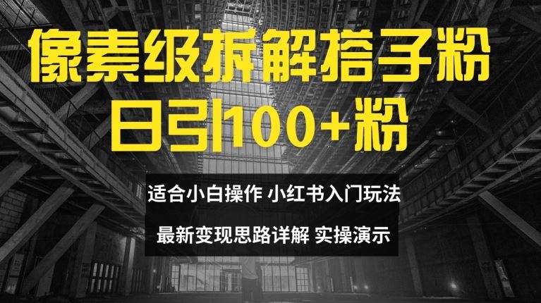 ，日引100 ，小白看完可上手，最新变现思路详解