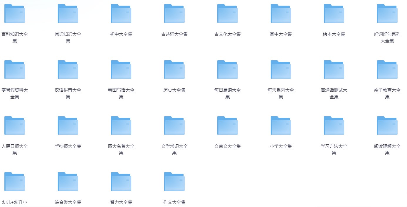 中小学精品学习资料大合集 (20000+）
