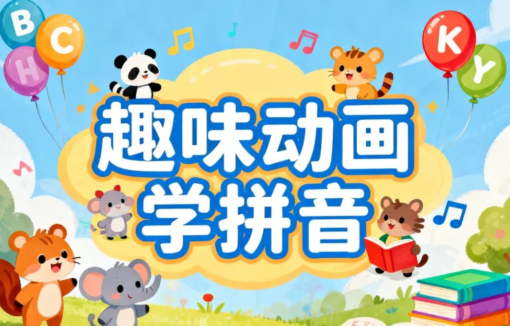 叫叫趣味动画学拼音，幼小衔接轻松入门