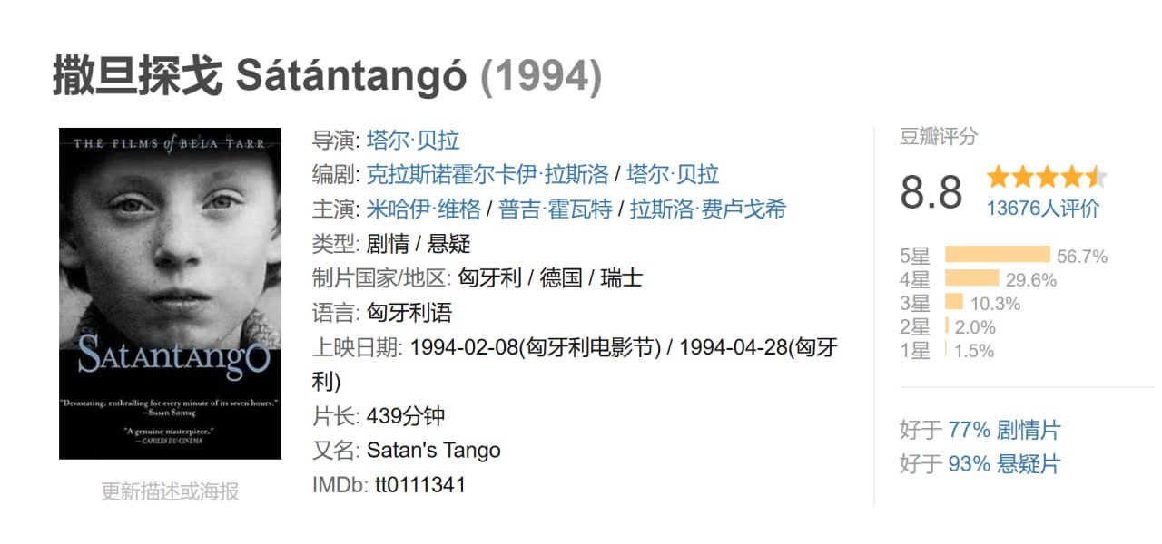 撒旦探戈 Sátántangó (1994)