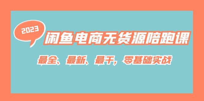 闲鱼无货源陪跑课最全、最新、最干，零基础实战