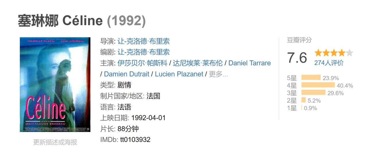 塞琳娜 Céline (1992)