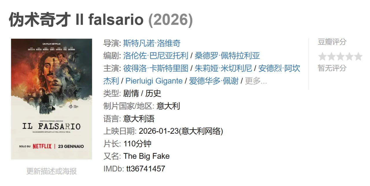 伪术奇才 Il falsario (2026)