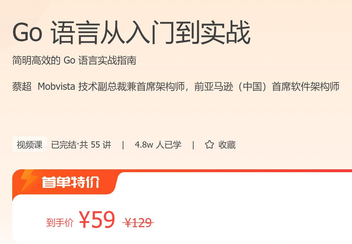 极客时间 - Go 语言从入门到实战