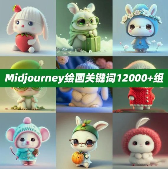 12000套AI绘画关键词+教程
