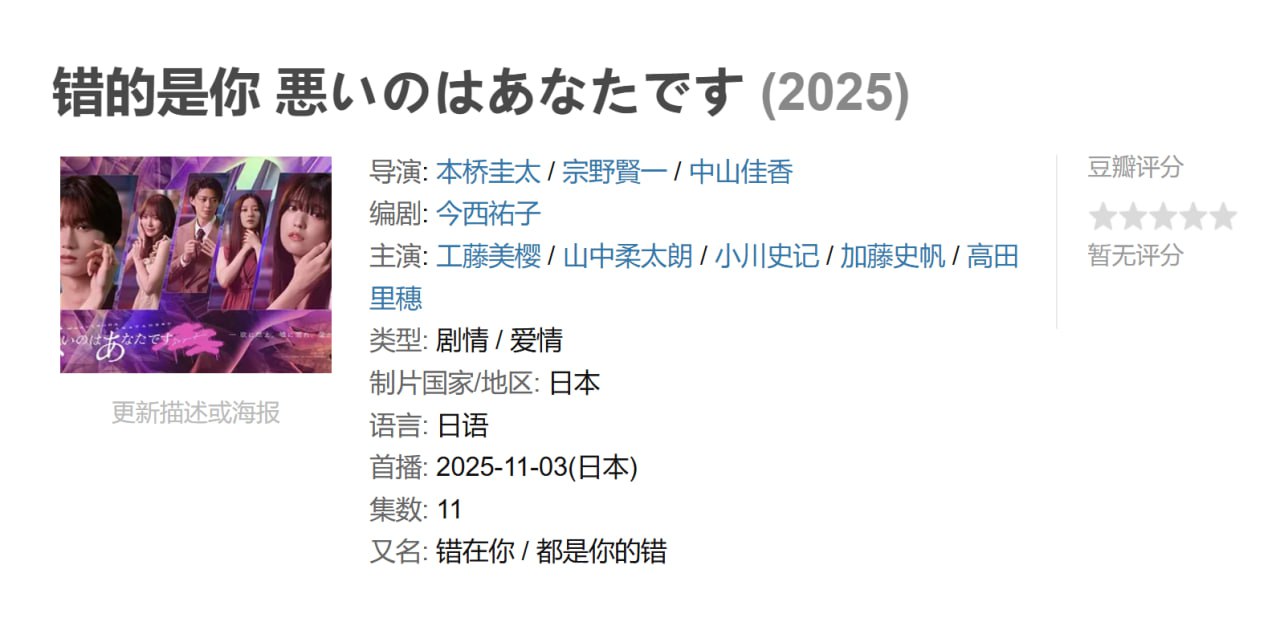 错的是你 悪いのはあなたです (2025)