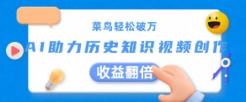 AI助力历史知识视频创作，收益翻倍