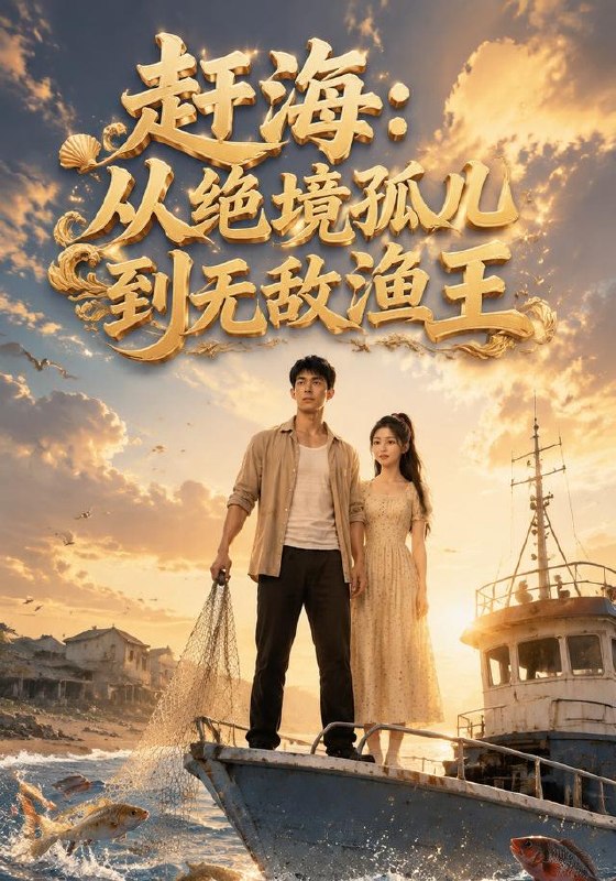 赶海从绝境孤儿到无敌渔王 (90集) AI短剧 | 短剧