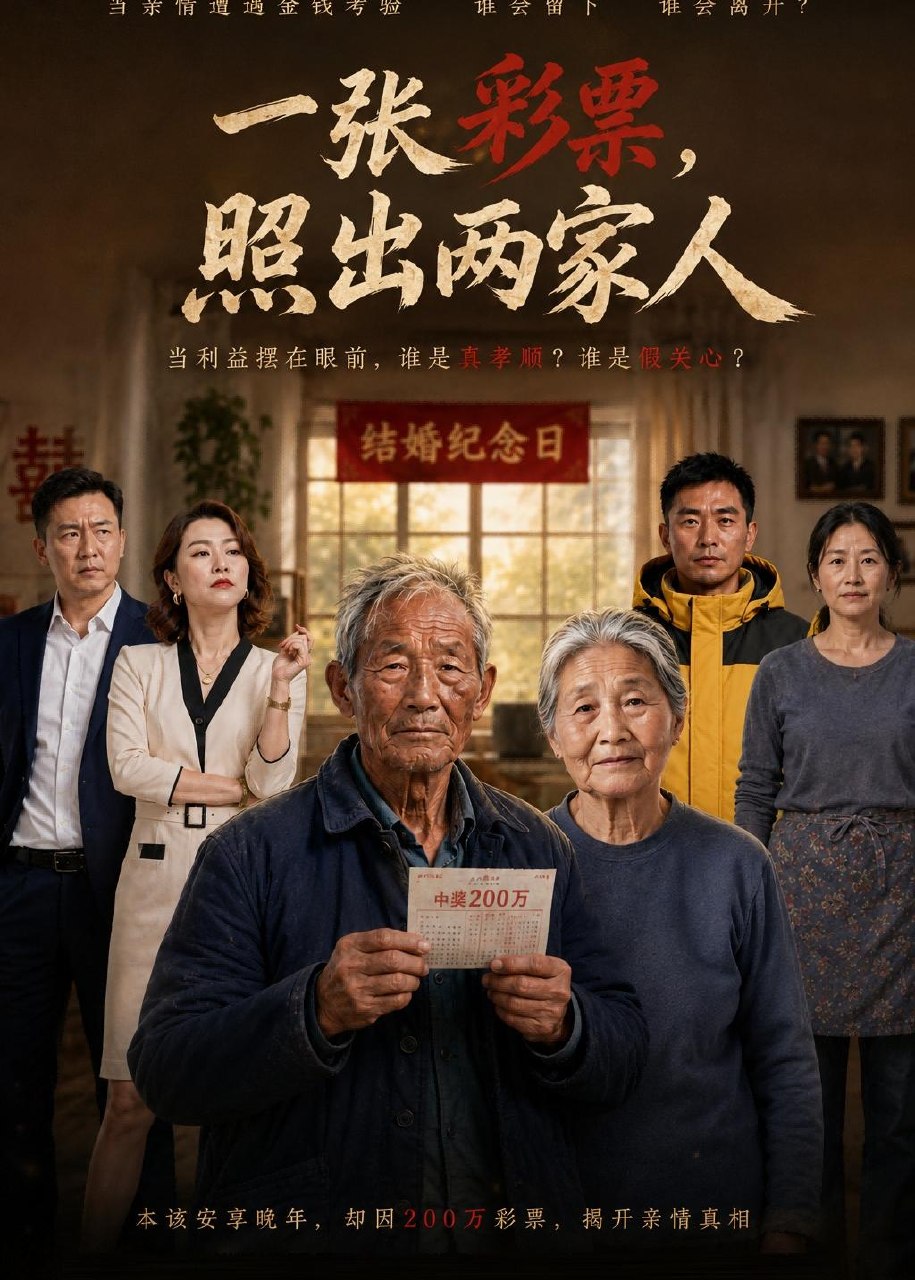 一张彩票照出两家人 (34集) AI短剧 | 短剧