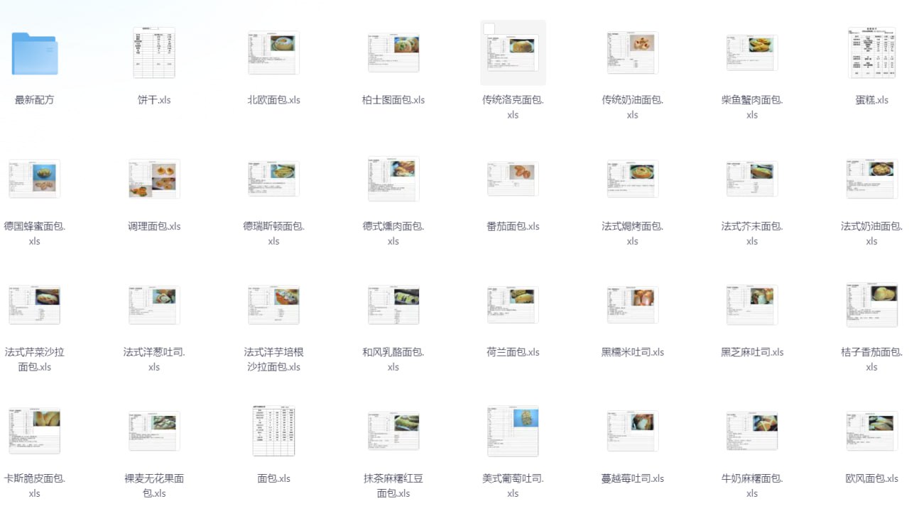 烘焙教程大全系列包括西点面包流程共10.7G