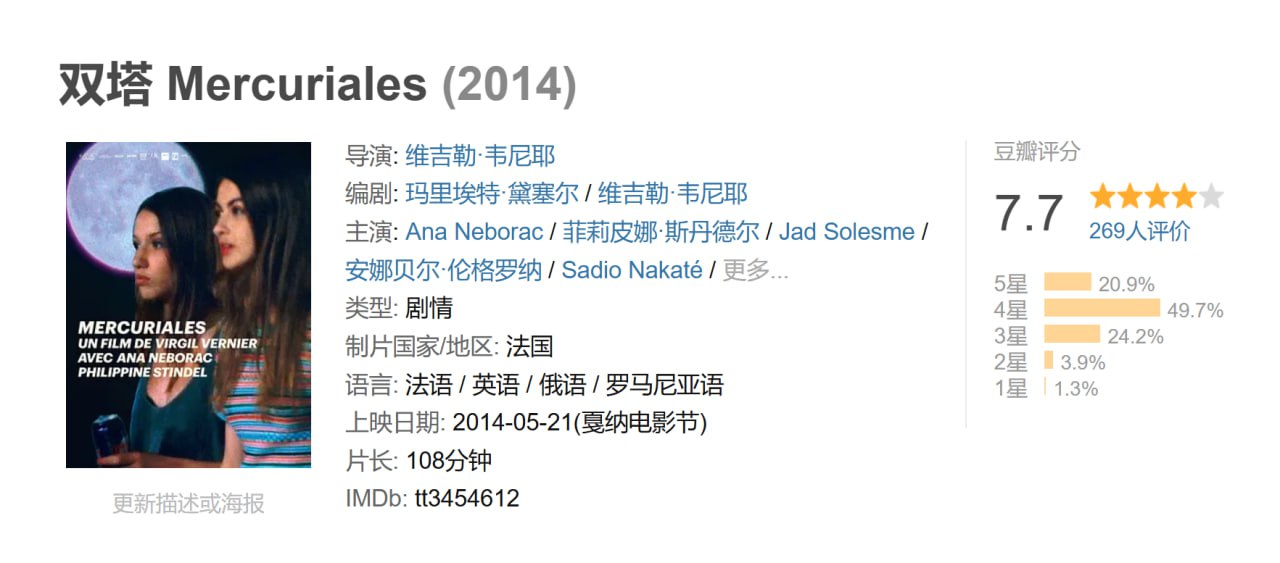 双塔 Mercuriales (2014)