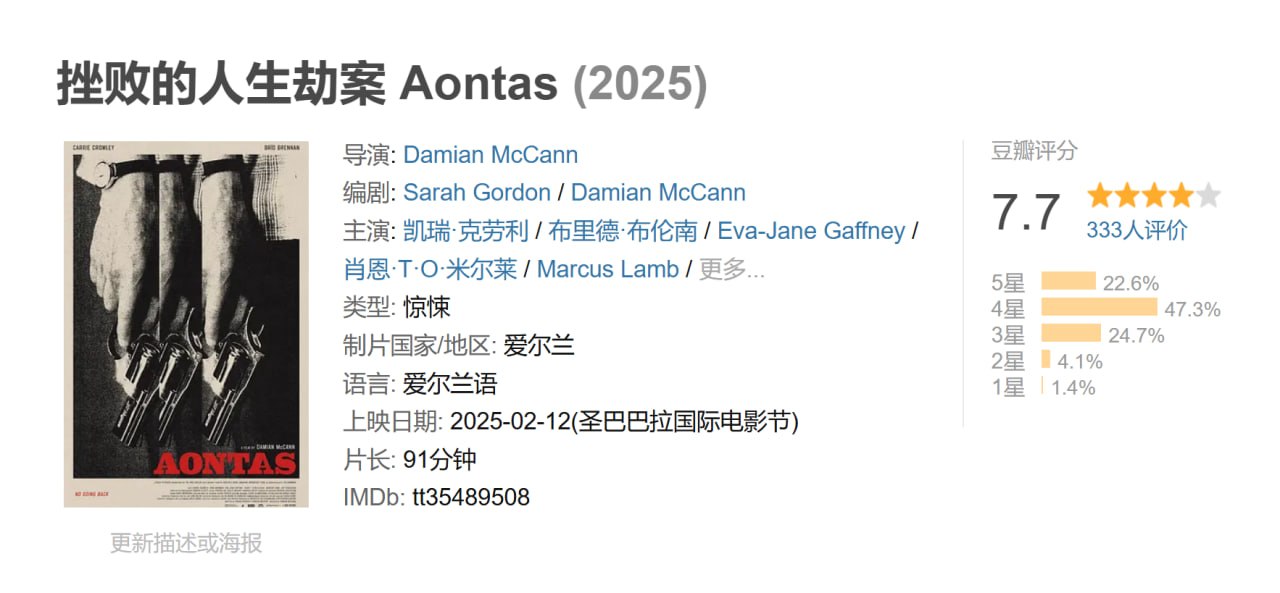 挫败的人生劫案 Aontas (2025)