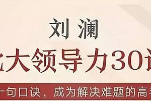 刘澜：北大领导力30讲（完结）
