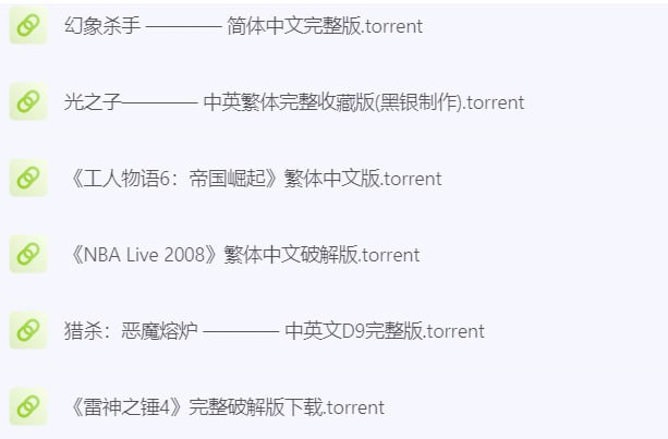 1298个BT游戏种子[游戏] 经典游戏合集