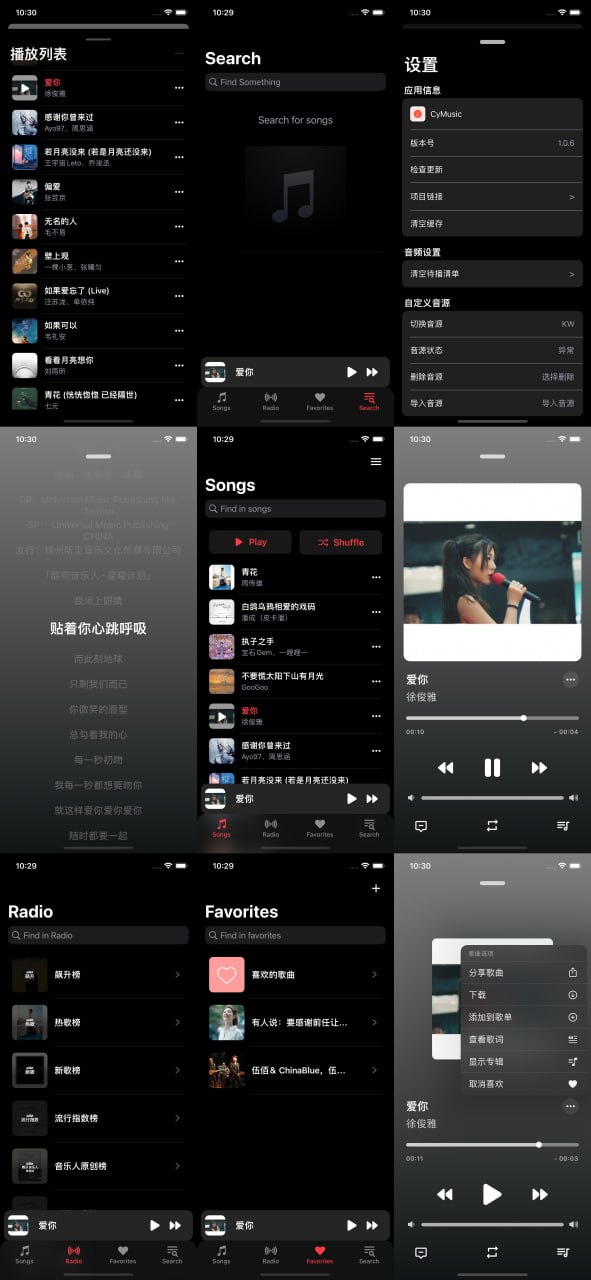 IOS巨魔 CyMusic v1.0.8 音乐软件（含音源）