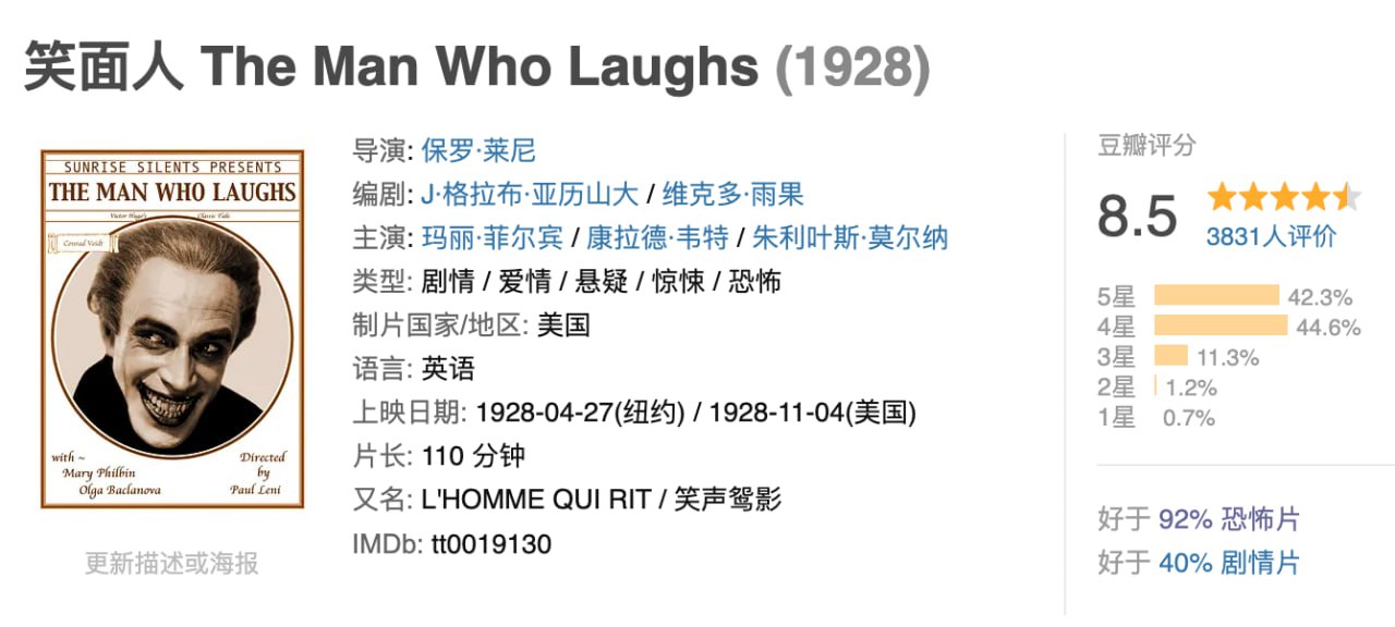 笑面人.1928.BD1080p.中文字幕.附电子书、有声书