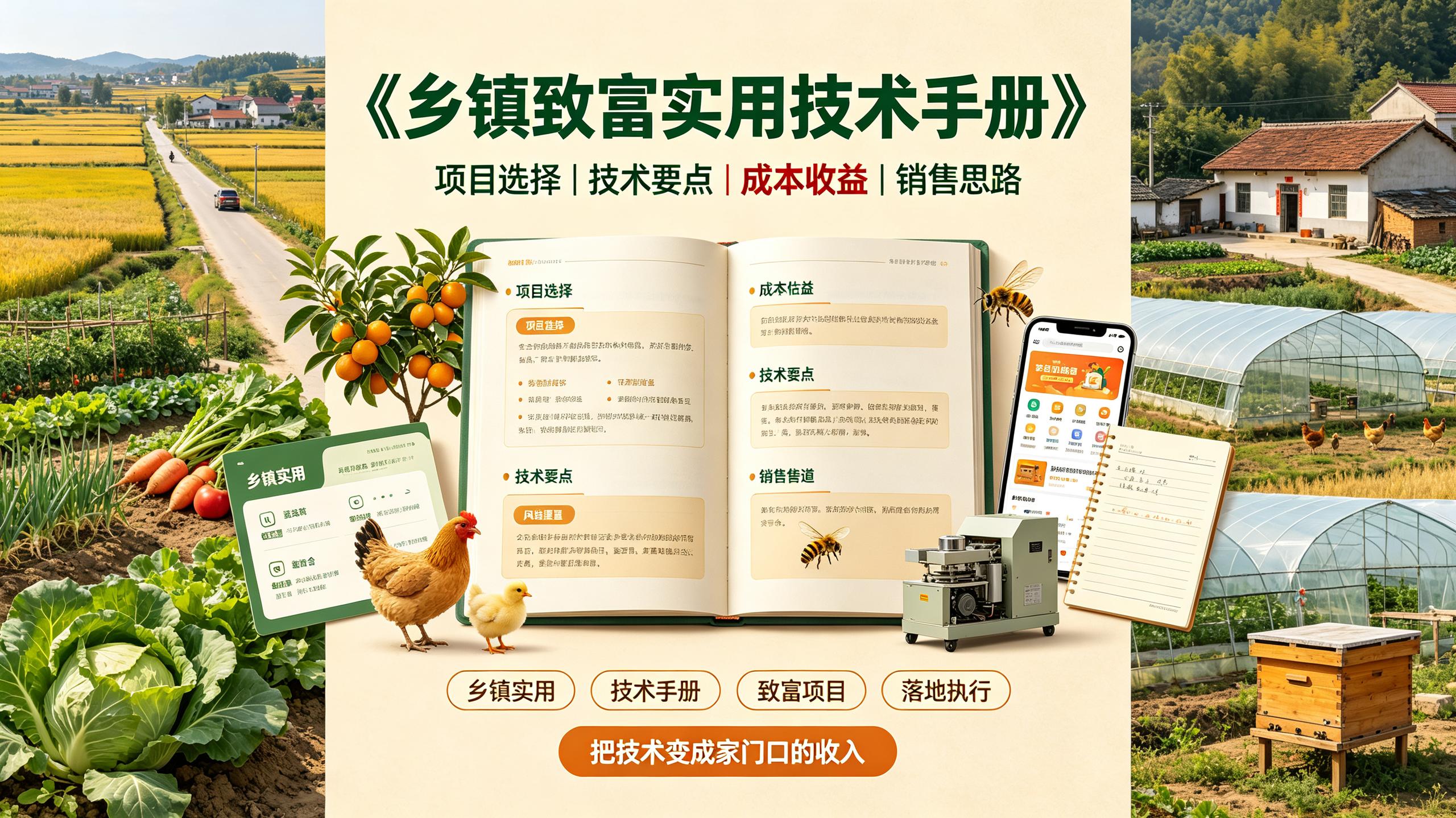 乡镇致富实用技术手册：适合乡镇的接地气致富项目