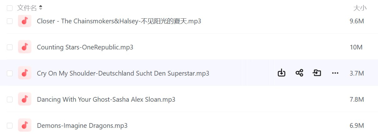 网易云英文歌TOP100