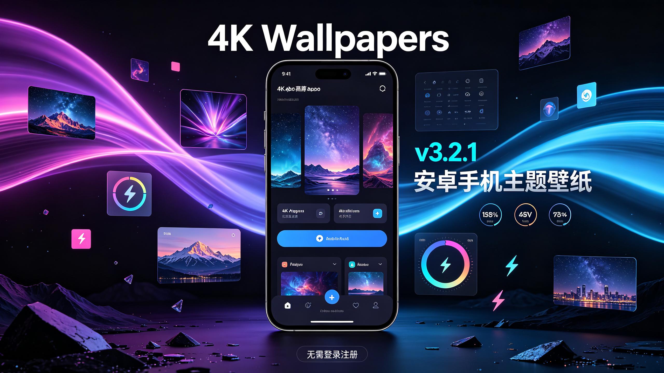 4K Wallpapers v3.2.1 安卓手机主题壁纸软件，无需登录注册