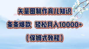 矢量图制作育儿知识，条条爆款，月入10000 （保姆式教程）