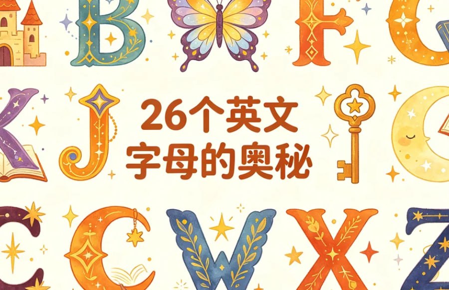 26个英文字母的奥秘，零基础字母发音完整教学