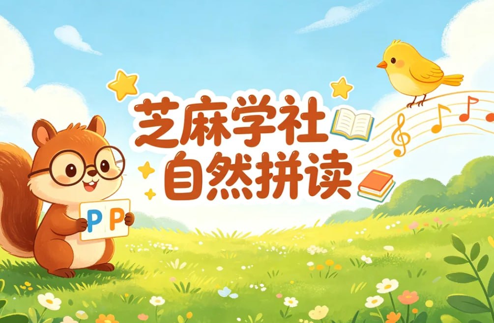 芝麻学社自然拼读，见词能读听音能写