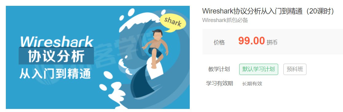 Wireshark协议分析从入门到精通（20课时）