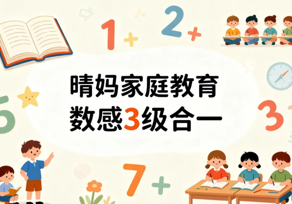 晴妈家庭教育数感3级合一，清华妈妈亲授数学启蒙与思维培养