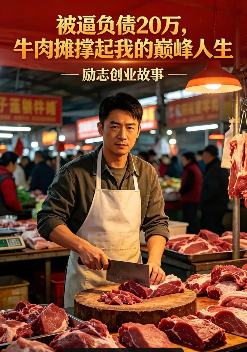 被逼负债20万，牛肉摊撑起我的巅峰人生（54 集）Ai短剧