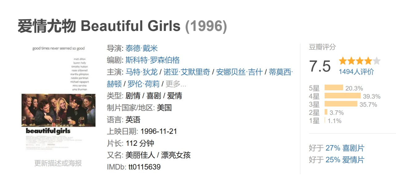 爱情尤物 Beautiful Girls (1996)