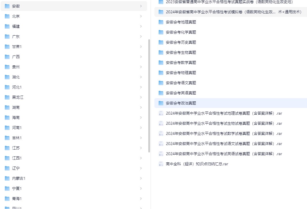 2025各省高中学业水平合格考试真题试卷