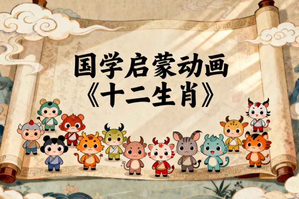 国学启蒙动画十二生肖，了解传统文化与性格寓意