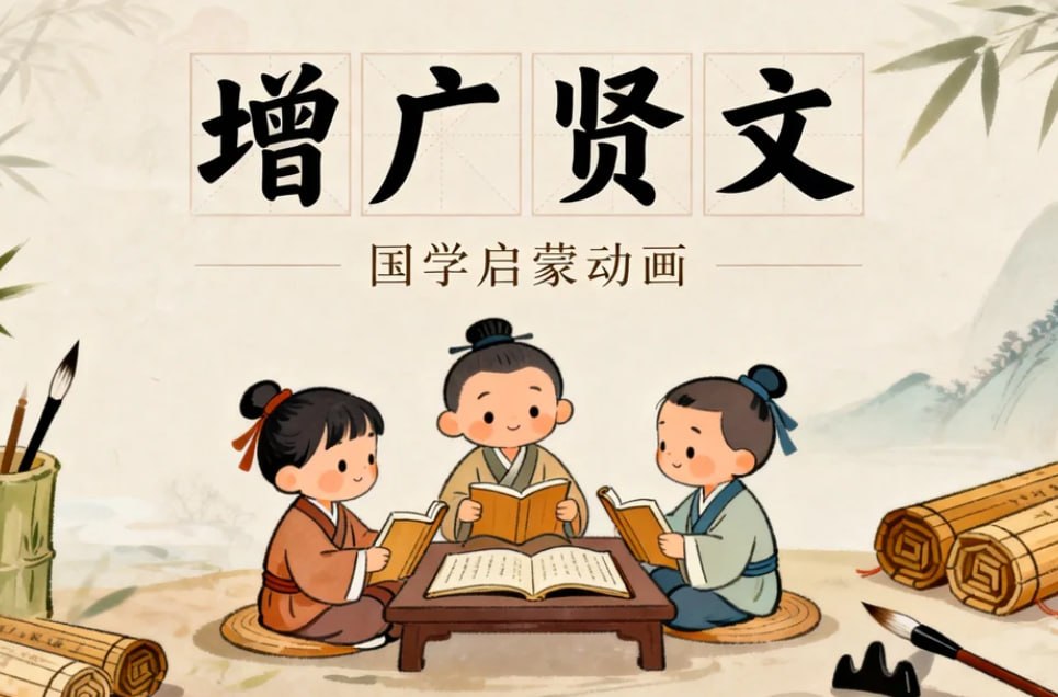 国学启蒙动画增广贤文，从小懂得为人处世道理