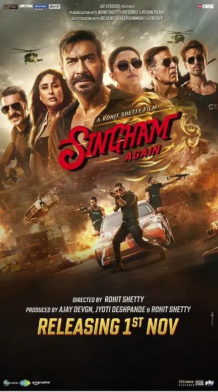 雄狮归来 Singham Again (2024) 1080P 中英双字幕  动作片