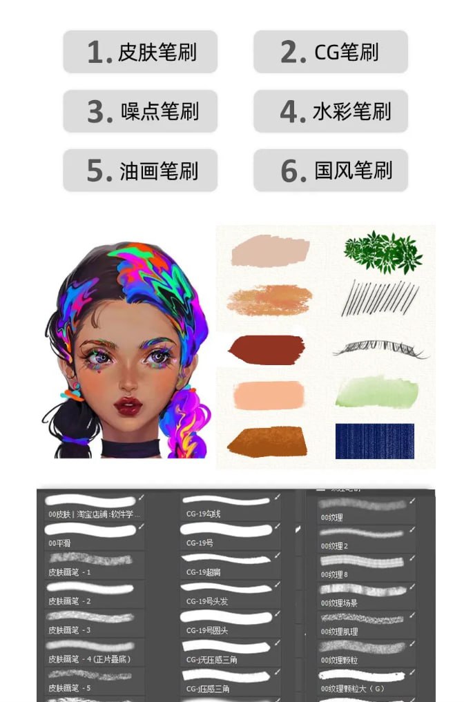 PS绘画超好用笔刷3000款合集