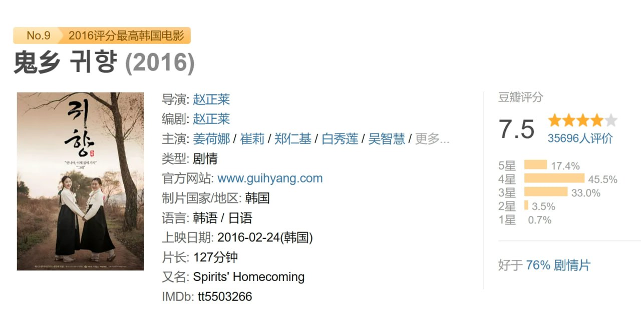 鬼乡 귀향 (2016)
