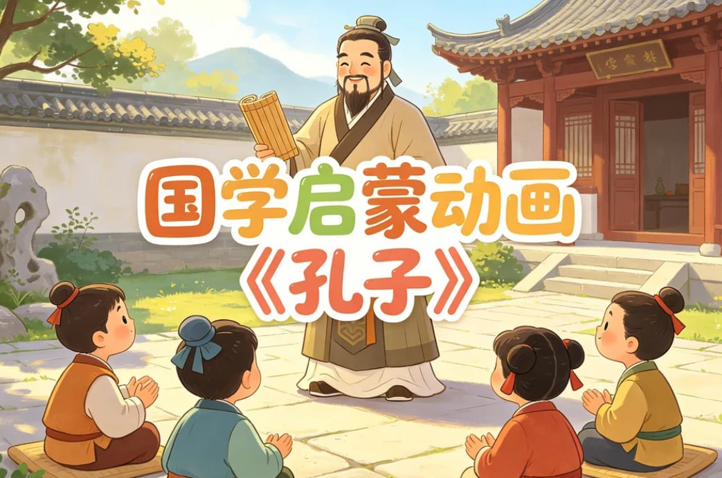 国学启蒙动画孔子，学仁爱之道+养君子品格